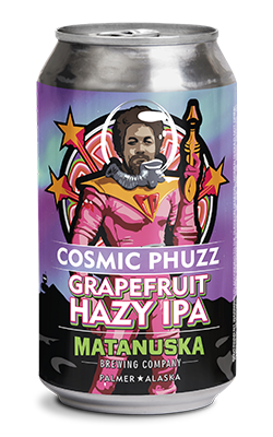 Cosmic Phuzz Hazy Grapefruit IPA package artwork