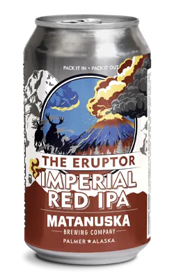 The Eruptor Imperial Red IPA package artwork