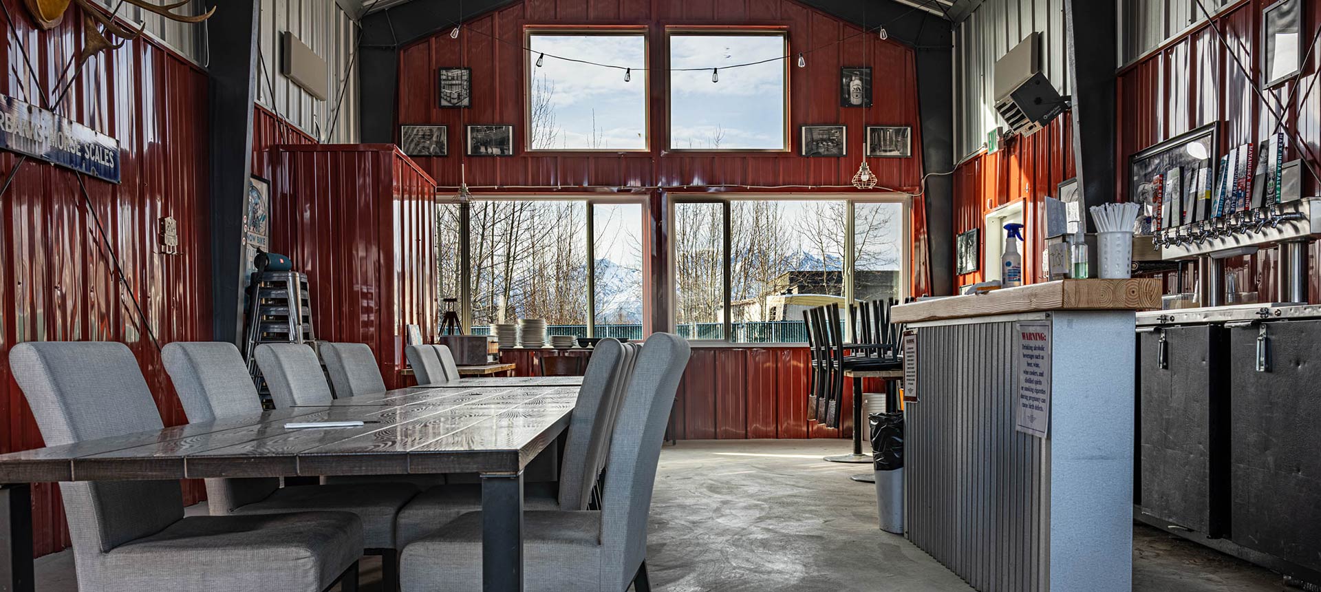 Matanuska Brewing taproom atmosphere in Palmer